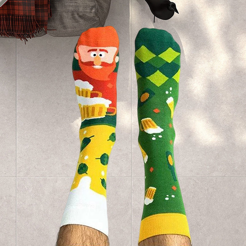 Asymmetric Mid Tube Cotton Socks