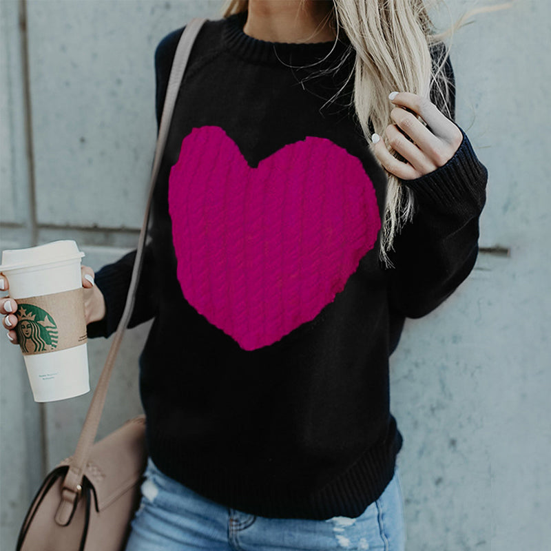 Women's Plus Size Love Sweater Pullover