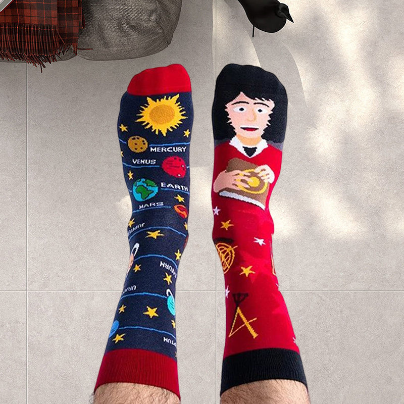 Asymmetric Mid Tube Cotton Socks