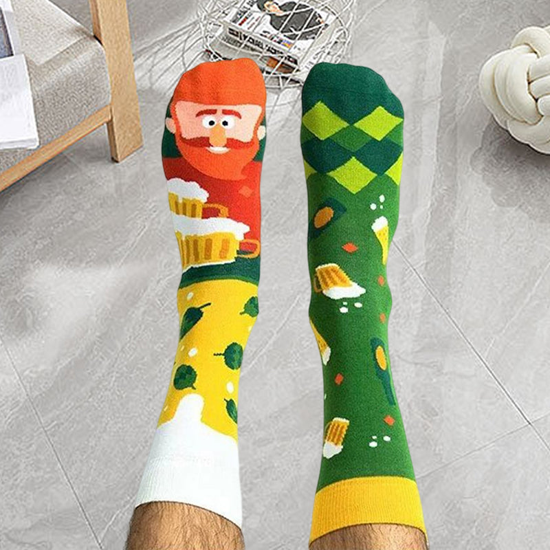 Asymmetric Mid Tube Cotton Socks