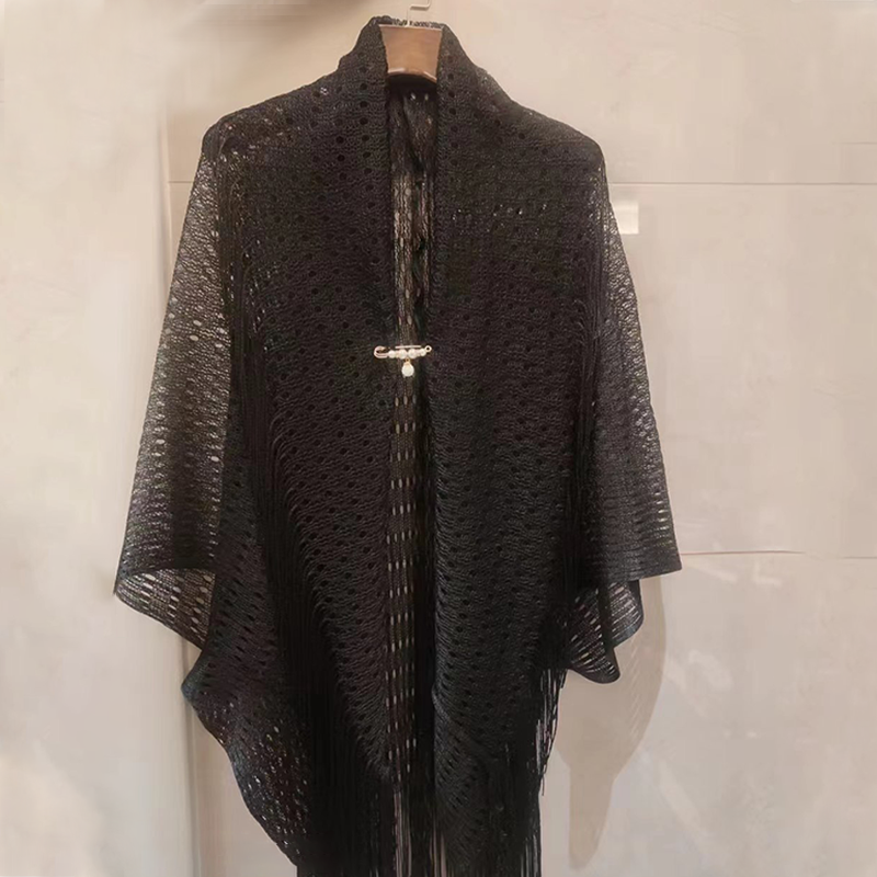 Fringe Shawl with Sunscreen