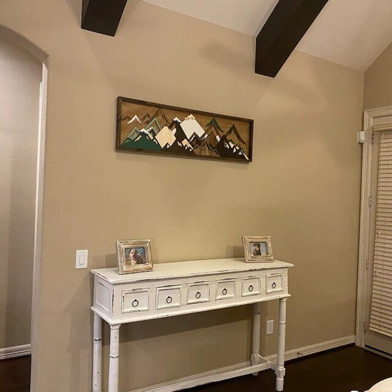 Handmade Wooden Forest & Mountain Wall Decor