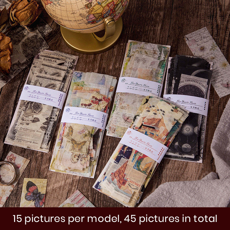 Years Trace Retro Stickers Set