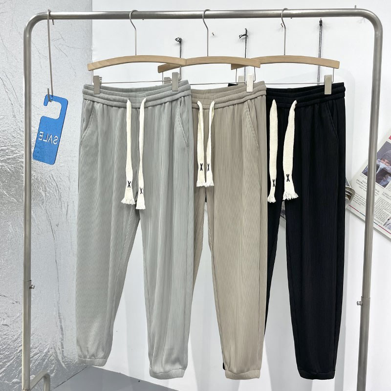 Loose Ice Silk Trousers