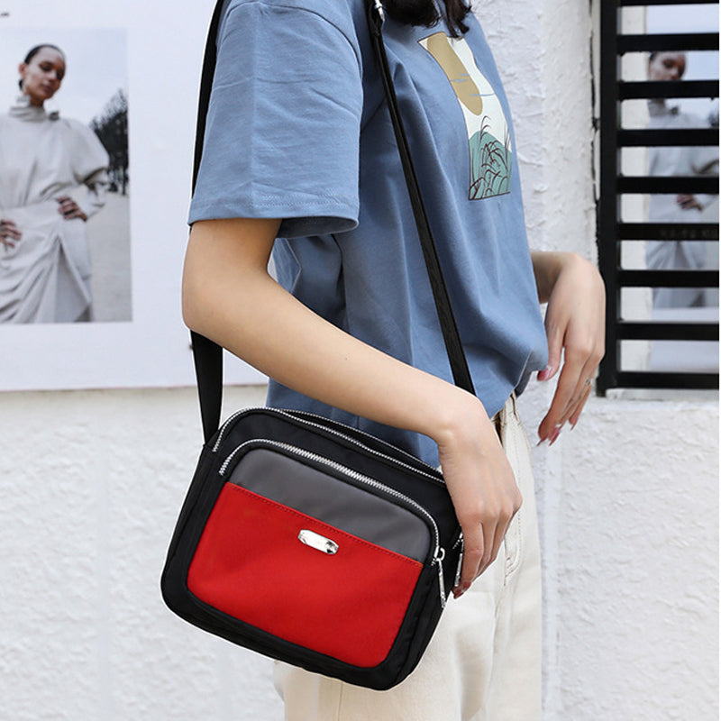 Contrast Nylon Pouch