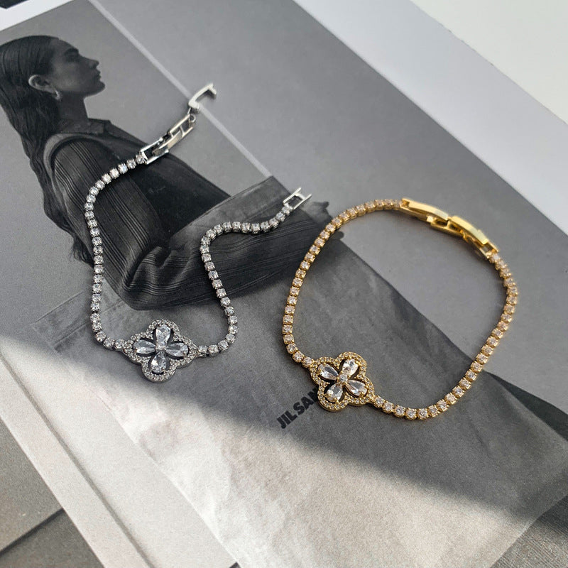Lucky Four Leaf Clover Bracelet