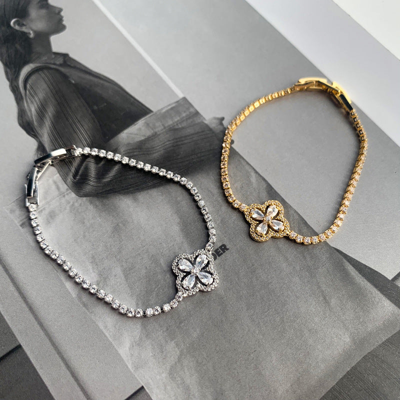Lucky Four Leaf Clover Bracelet