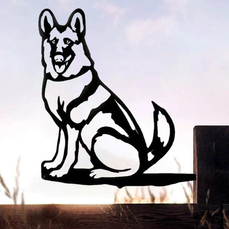 Metal Dog Silhouette Puppy