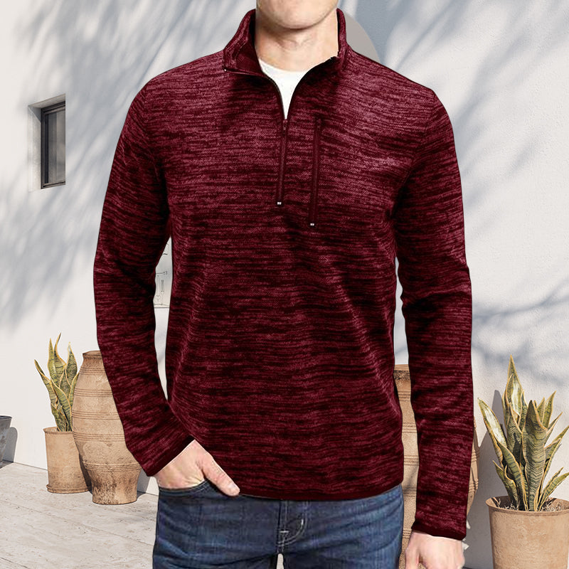 Men's autumn and winter zipper turtleneck t-shirt