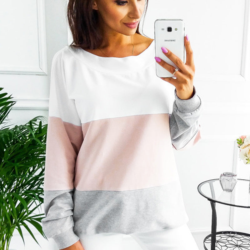 Contrast Panel Crew Neck Sweatshirt