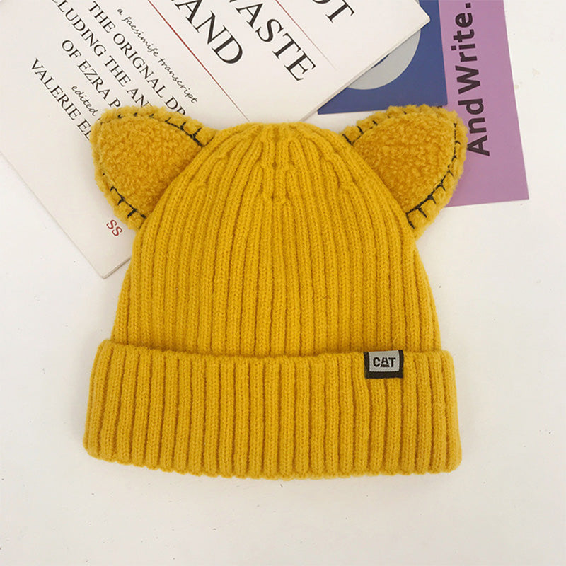 Winter Cat Ears Knitted Beanie