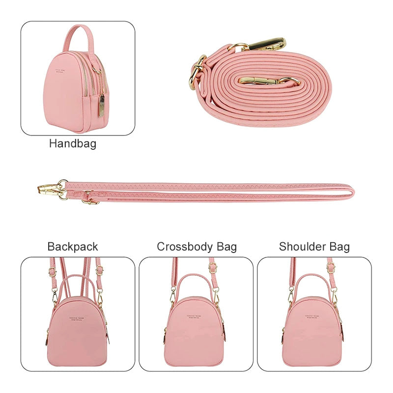 Multi-Compartment Lightweight Crossbody Bag