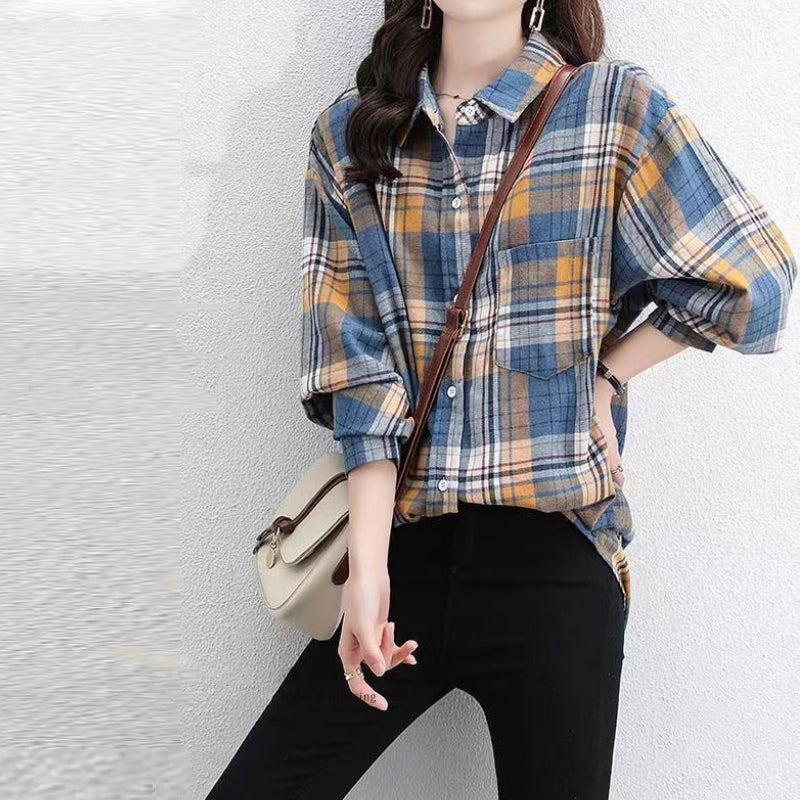 Loose Vintage Plaid Jacket