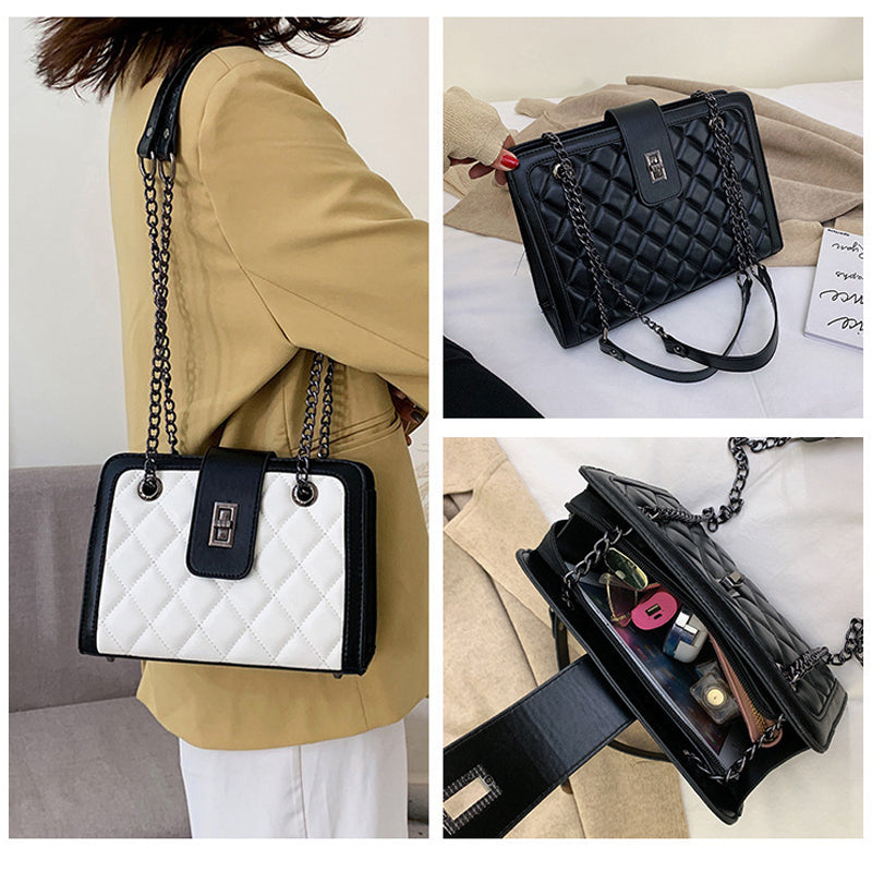 Rhombus Chain Small Square Bag