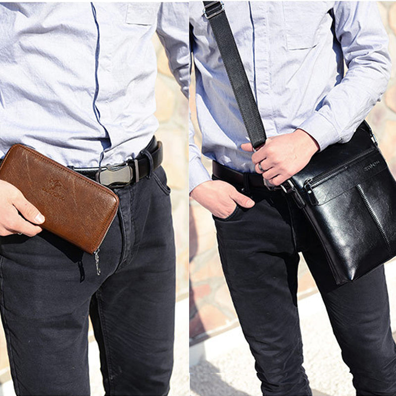 Men's shoulder bag messenger bag with handbag