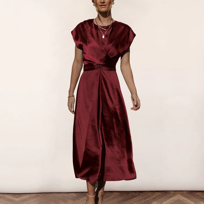 Satin Sleeveless Elegant Light Evening Dress