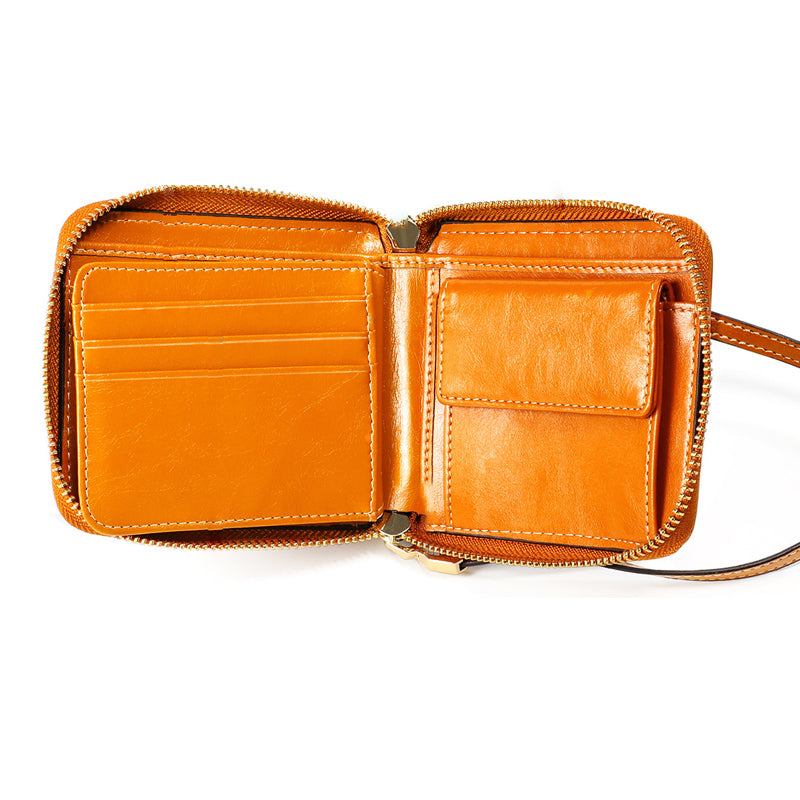 Small Bifold Zip Around Wallet