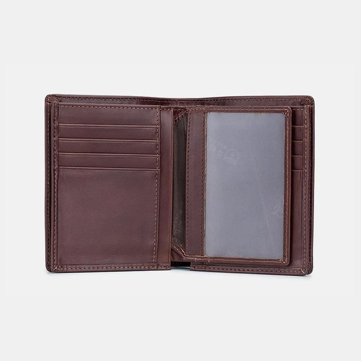 Anti-Theft RFID Protected Multi-Slot Real Leather Wallet