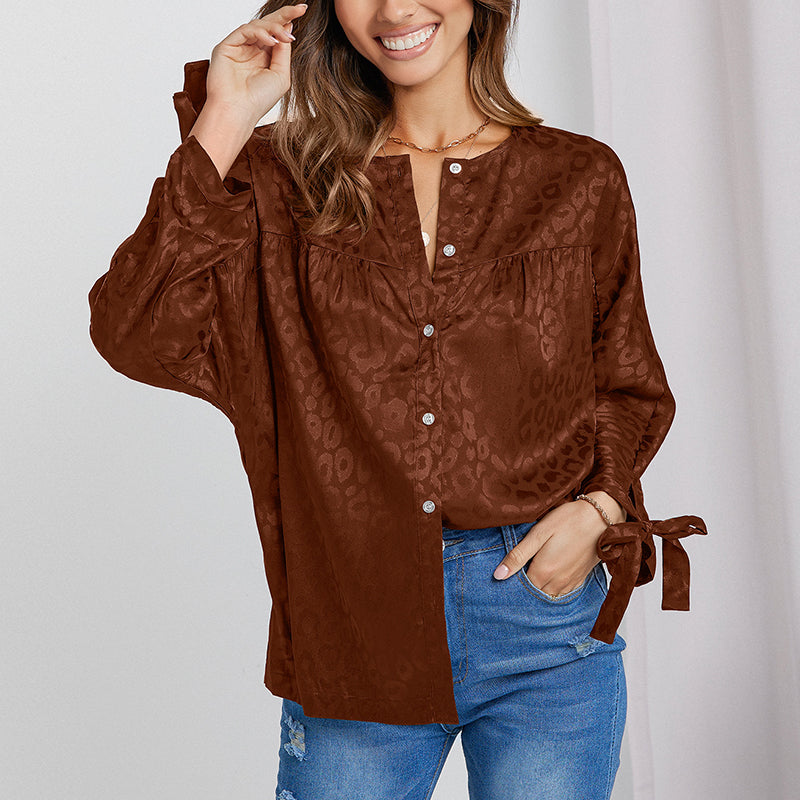 Fashion Casual Crew Neck Print Shirt