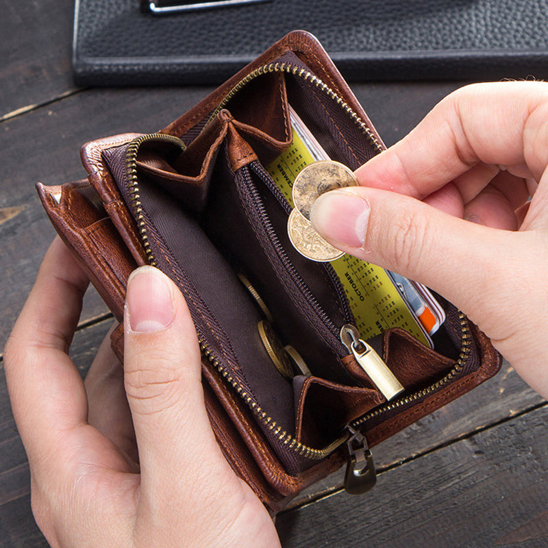 Genuine Leather Passport Holder Cover Wallet with Multi Card Slots