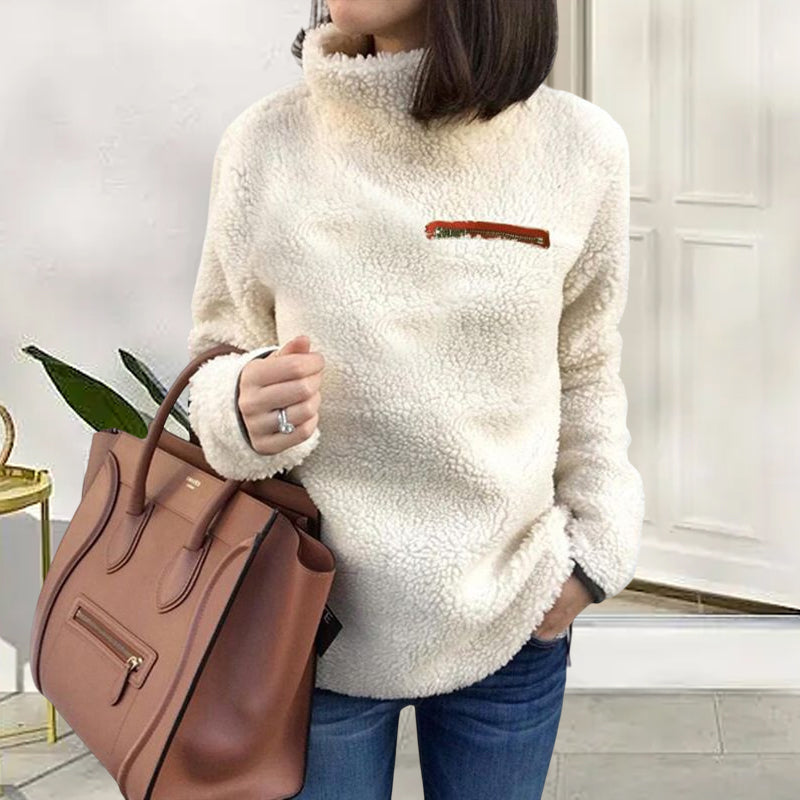 Zip Turtleneck Thermal Sweater