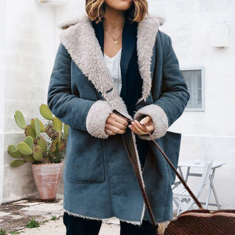 Lapel Thick Plush Jacket