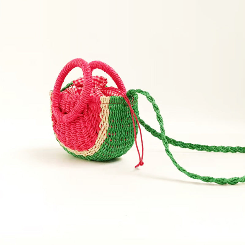 Colorful Shell Woven Straw Bag