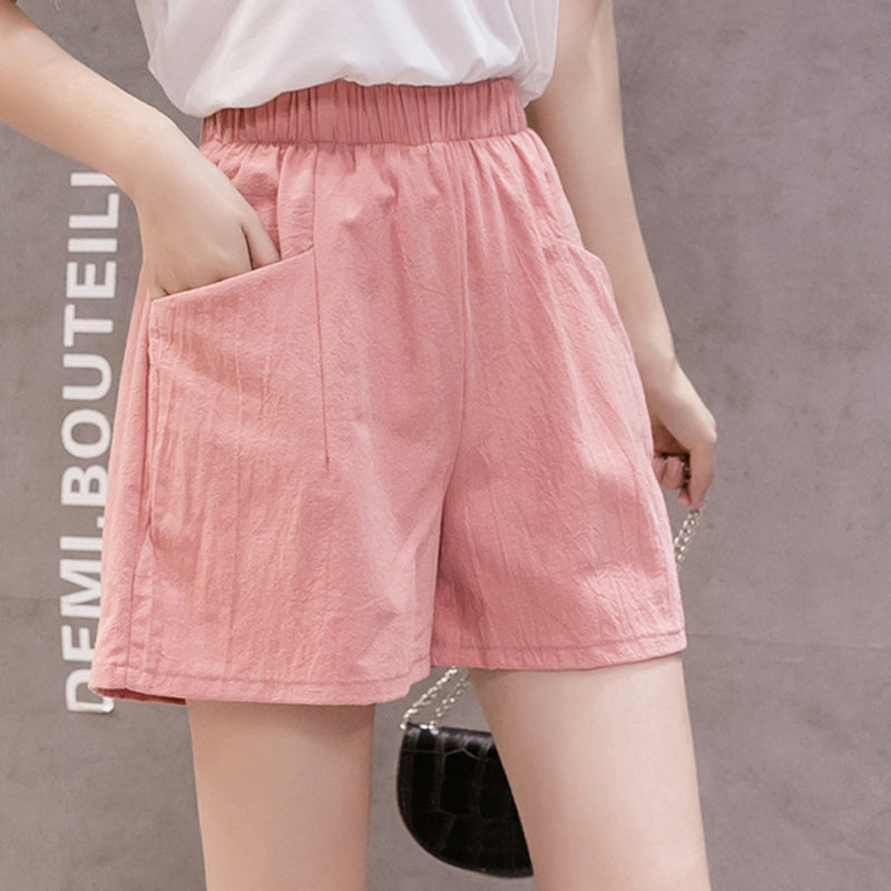 Women's Casual Summer Cotton Linen Shorts