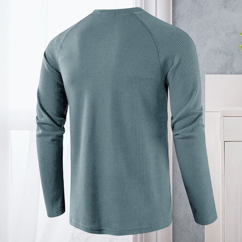 Men's Henley Casual Long Sleeve T-Shirts