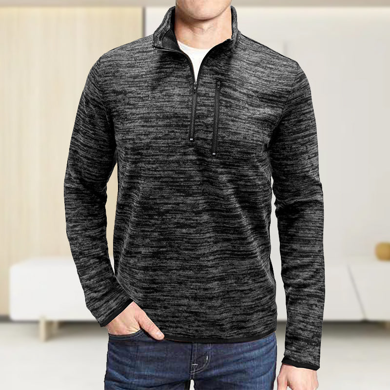 Men's Half Zip Stand Collar Sweatshirt