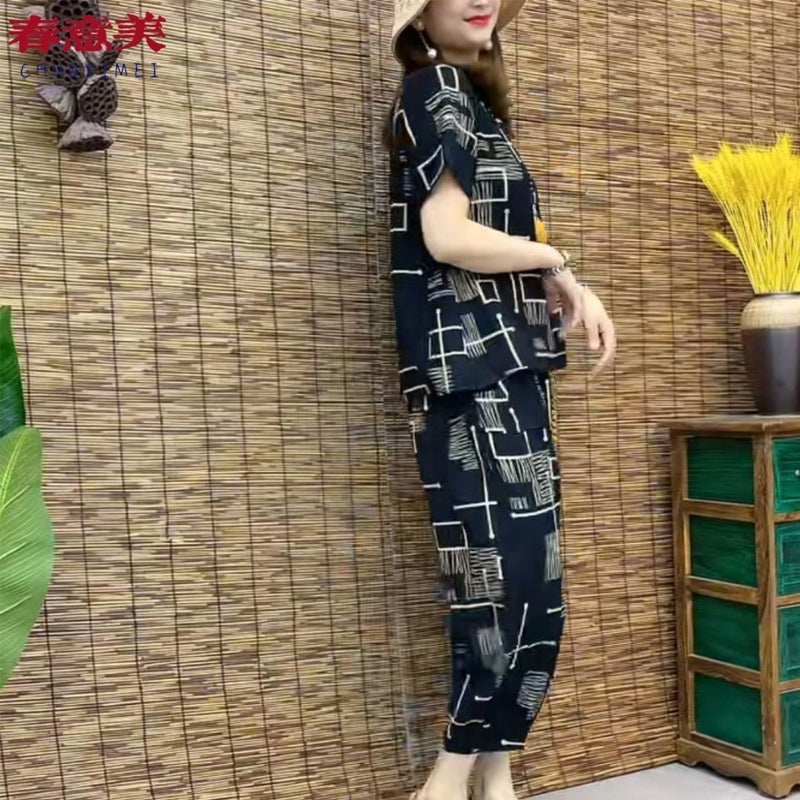 Printed Fashion Two Piece Set