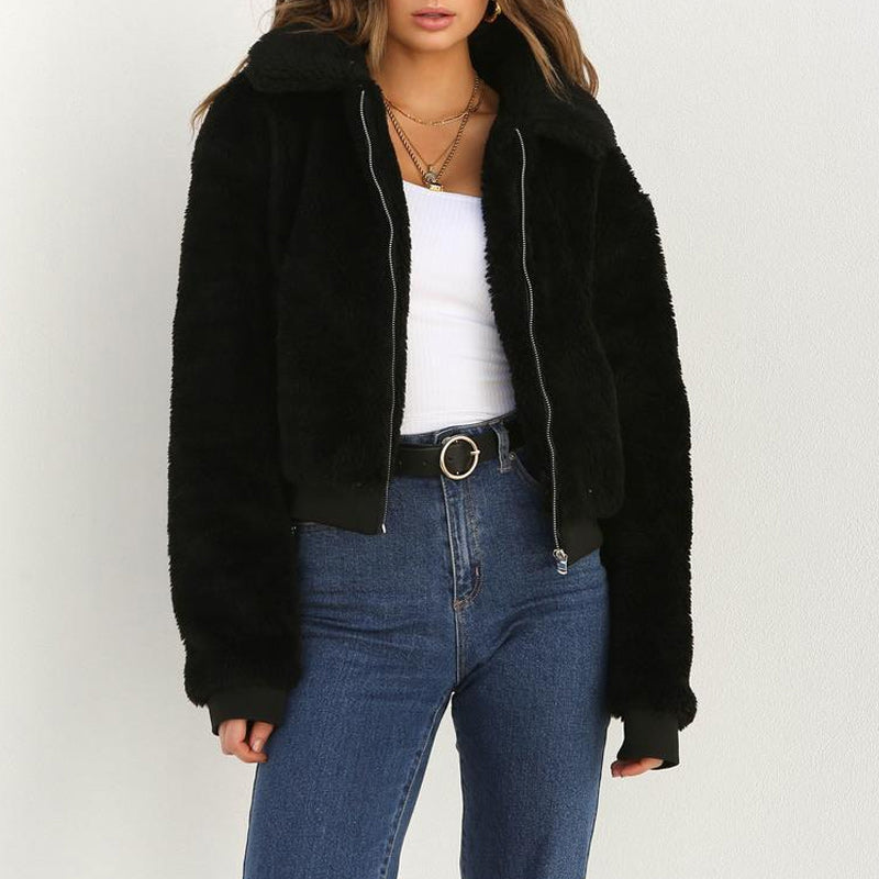 Women Fleece Fuzzy Jacket