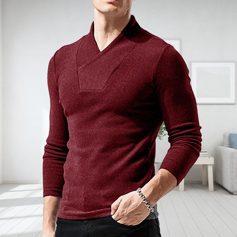 Men's autumn and winter warm bottoming shirt