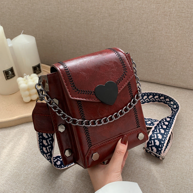 Wide Shoulder Strap Crossbody Bag