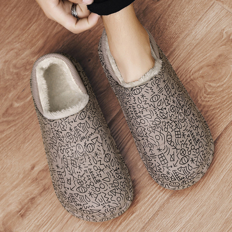 Men's Indoor Warm Plush Cotton Shoes