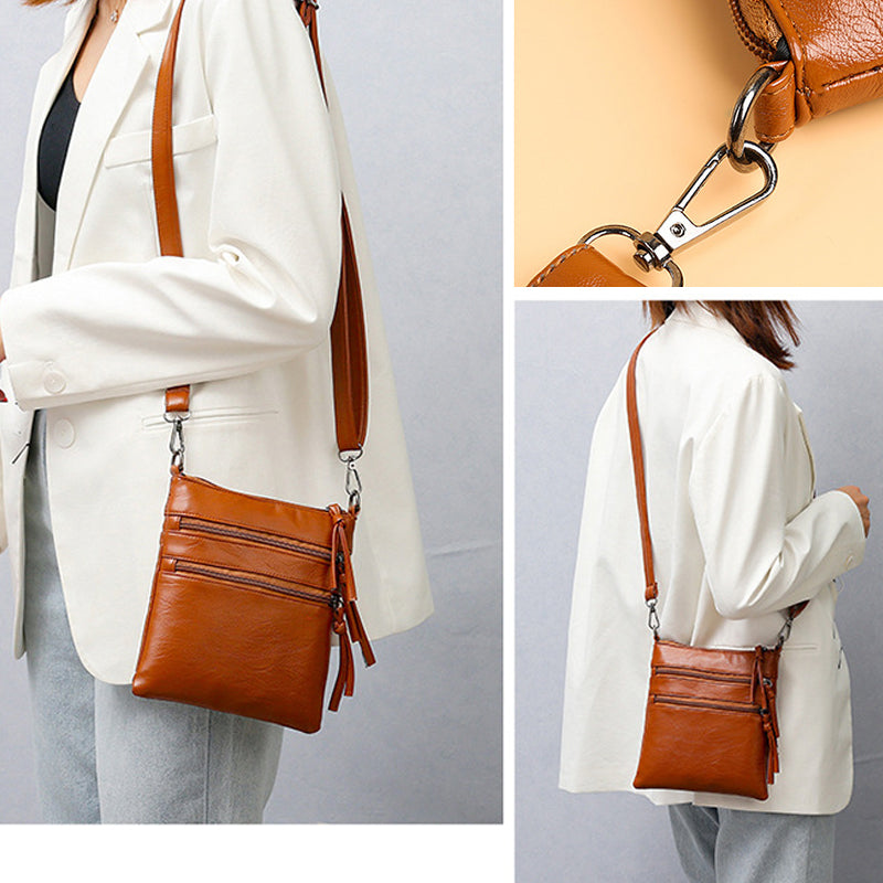 Soft Leather Shoulder Diagonal Bag