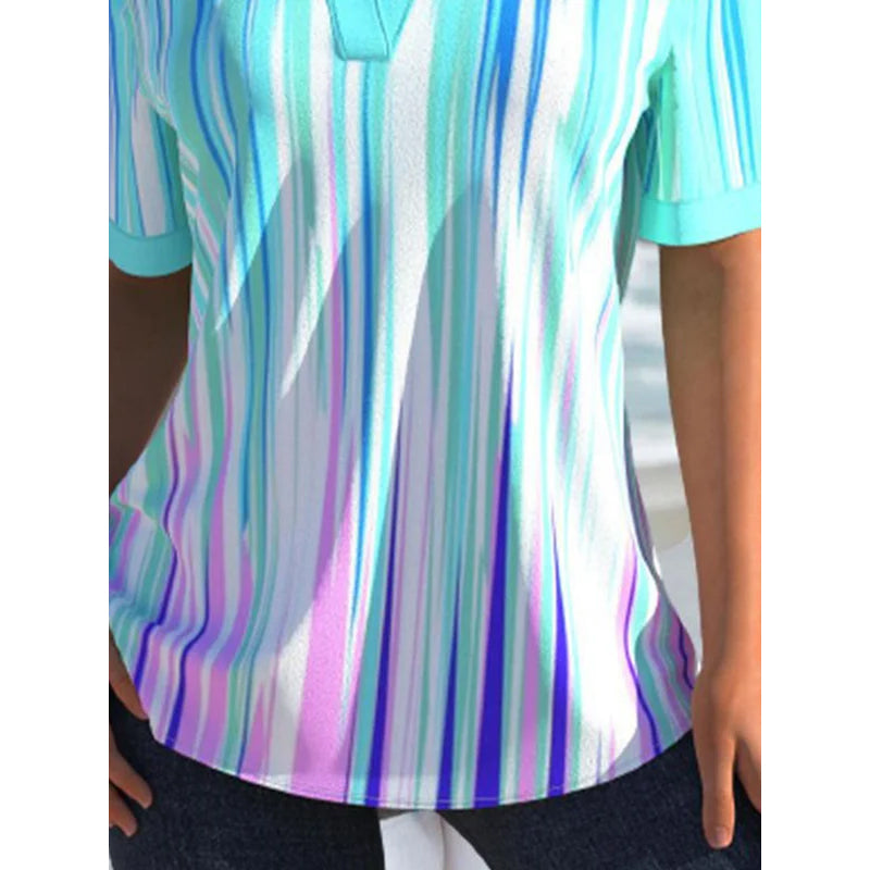 V Neck Gradient T-Shirt