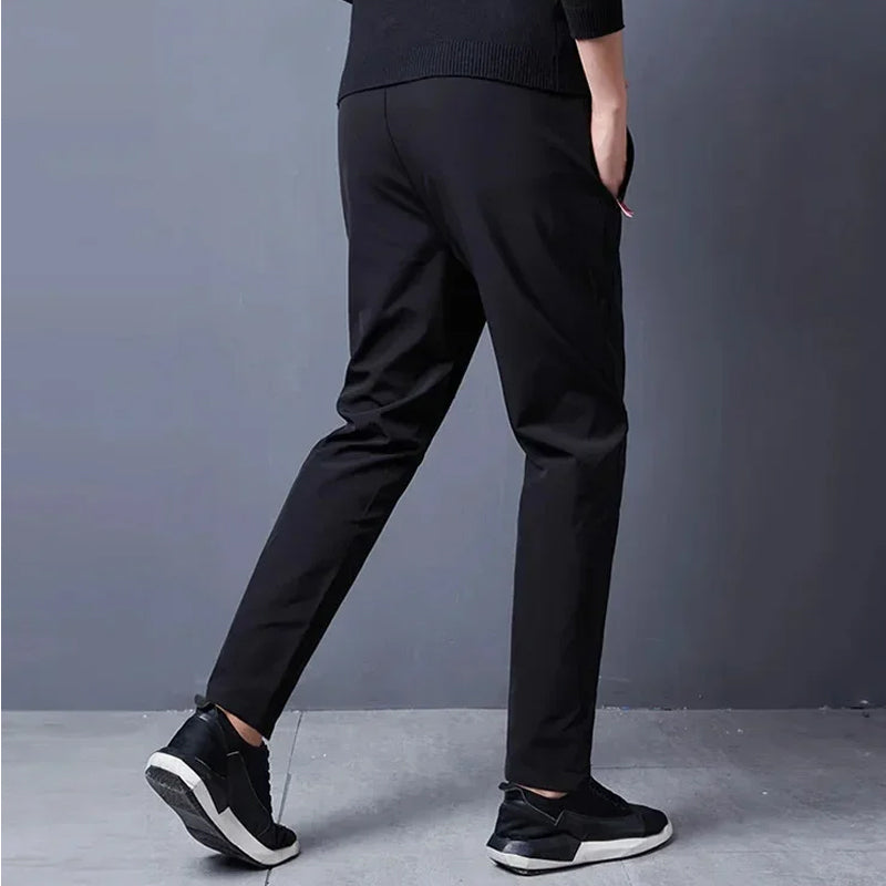 Men's quick-dry ice silk zippered pants