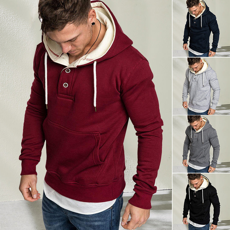 Hooded Button Sweater