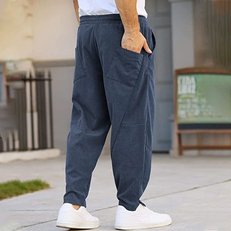 Corduroy Drawstring Harem Pants