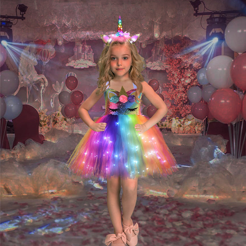 Unicorn Glow Princess Dress