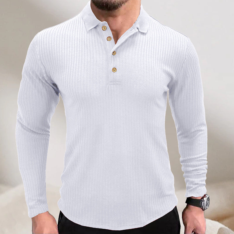 Lapel Striped POLO Shirt