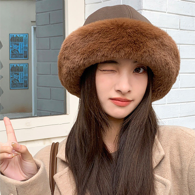 Winter thick plush ear protection hat
