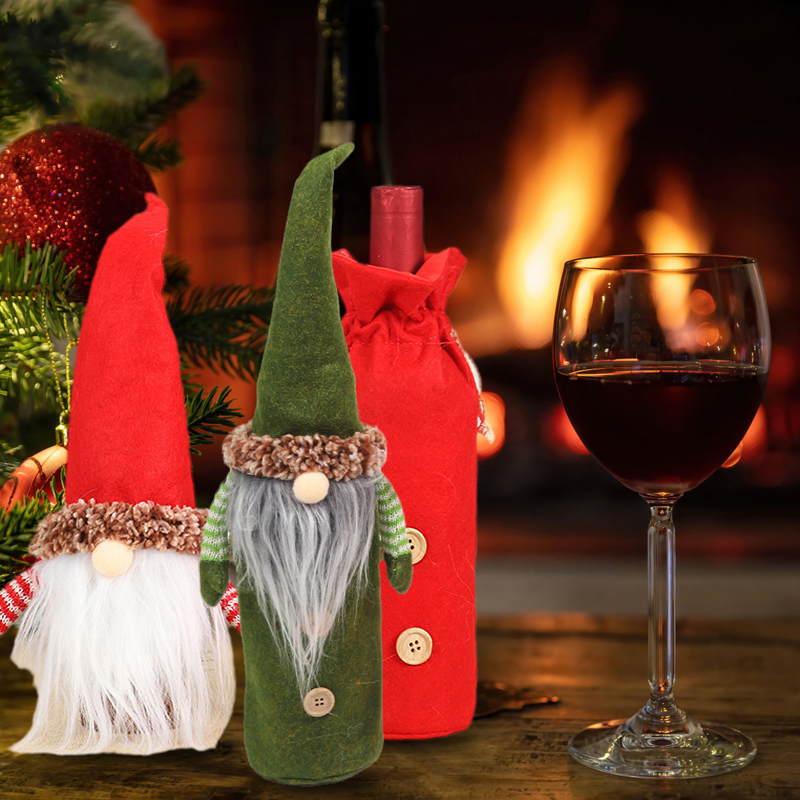 Christmas Wine Bottle Lid Bag