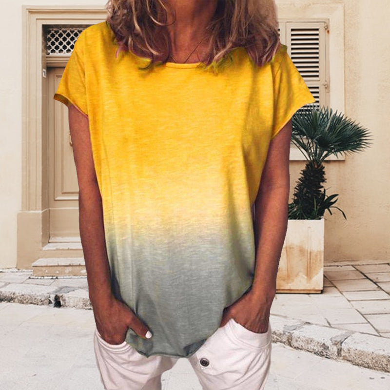 Gradient Rainbow Print T-shirt