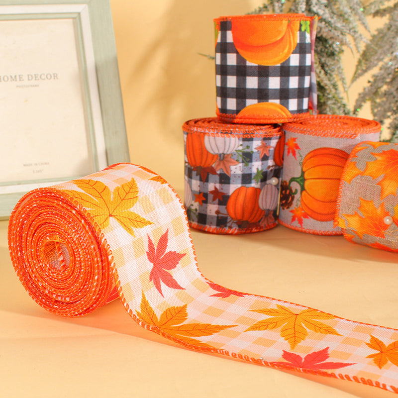 Pumpkin Print Ribbon