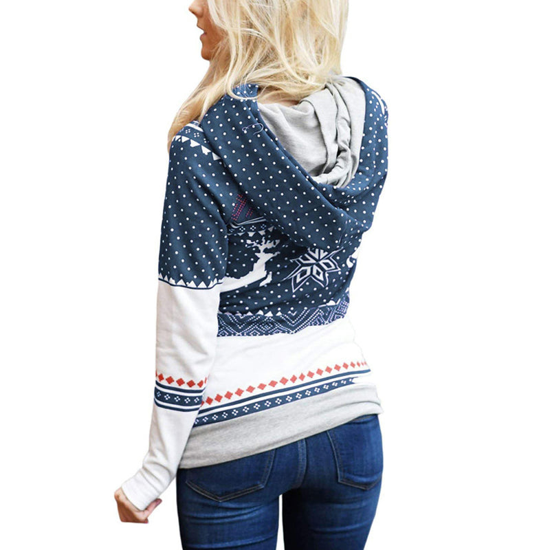 Christmas Print Pocket Sweatshirt