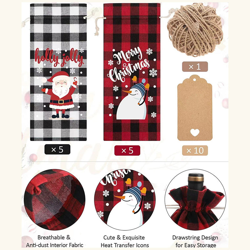 Christmas Wine Bags