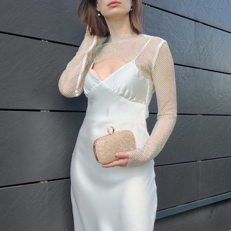 Mesh Diamond Sun Protection Cape Top