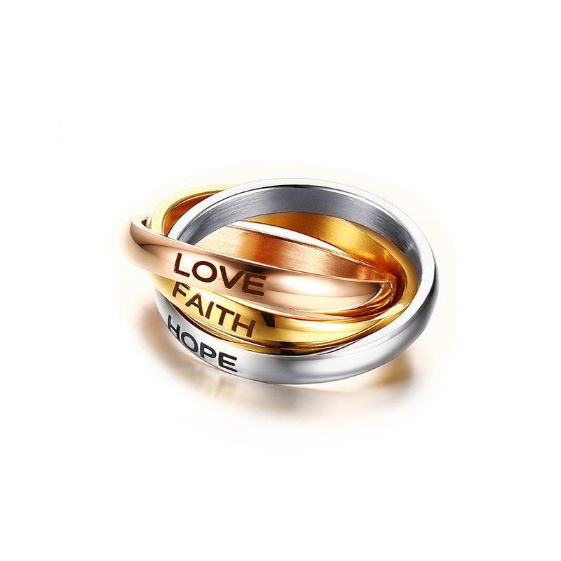 Anxiety Relieving Triple Interlocking Ring